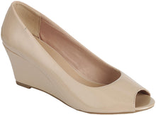 Forever Link Women's Peep Toe Slip On Wedge Pump