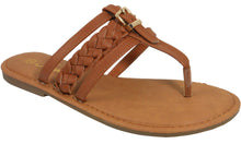 Jynx Women's Braided Buckle Thong Flat Sandal