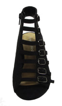 City Classified Women's Strappy Buckle Open Toe Chunky Stacked Heel Ankle Bootie