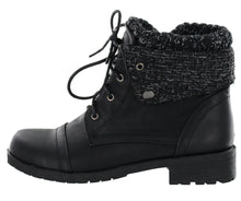 Top Moda Girls Elwood-1K Moto Lace Up Boots