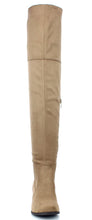 Refresh Footwear Women's Over The Knee Fold Down Block Heel Boot