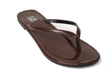 Kali Footwear Women's Twins Basic Patent Flat Thong Sandal