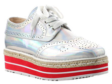 Cape Robbin Women's Lace-Up Wingtip Oxford Espadrille Flatform Creeper