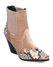 Women Flame Pattern Cowboy Boot - Block Heel Western Boot - Chunky Heel Ankle Boot - HK88 By Cape Robbin