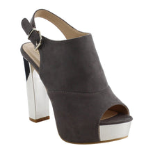 Reneeze AF75 Women's Platform Slingback Ankle Strap Metallic Block Heels