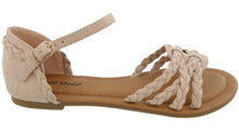 Top Moda Women's Braided Strappy Flat Sandal