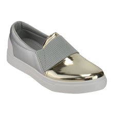 Refresh IE21 Women's Fabric Metallic Slide In Fashion Platform Sneakers Run One Size Large