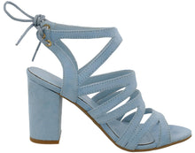 Top Moda Women's Cutout Tie Back Stacked Chunky Platform Heel Sandal