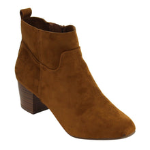 Breckelles GK54 Women Faux Suede Round Toe Chunky Heel Ankle Bootie