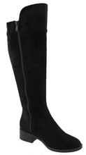 Top Moda Women's Buckle Zipper Over the Knee Riding Low Flat Heel Boot