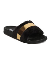 Women Metallic Band Furry Sandal - Casual, Home, Street - Fuzzy Slipper - GC60 By Cape Robbin