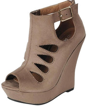Forever Link Women's Platform Wedge Buckle Bootie