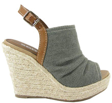Soda Women's Strappy Peep Toe Wedge Platform Slingback Sandal