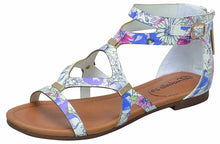 Breckelles Women's Ruby-61 Strappy Synthetic Flats Gladiator Back Zipper Sandals