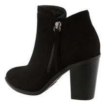 Top Moda Women's Closed Toe Side Zipper Chunky Stacked Block Heel Ankle Bootie