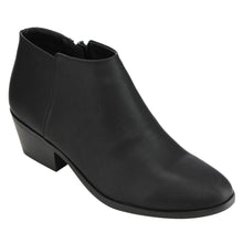 Soda Women's Round Toe Faux Suede Stacked Heel Western Ankle Bootie