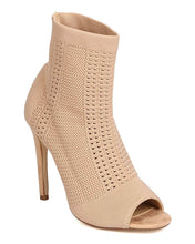 Cape Robbin GK04 Women Knitted Peep Toe Stiletto Sock Bootie