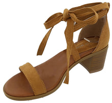 Top Moda Women's Ankle Wrap Stacked Block Heel Sandal