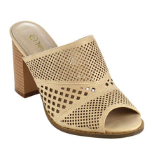 Nature Breeze FG91 Women's Slip On Cut Out Peep Toe Mule Sandals