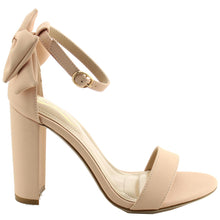Elegant Footwear Women's Bow Open Toe Strappy Block Heel Sandal