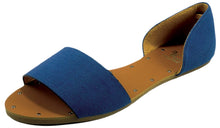 Betani SONYA-1 Women's Easy Slip On Open Toe D'orsay Flats Sandals