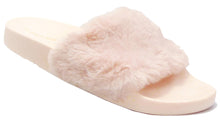 Wild Diva Women's Faux Fur Flip Flop Slide Flat Sandal