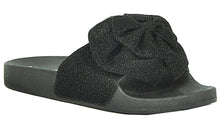 Refresh Footwear Women's Glitter Bow Slip On Slide Sandal
