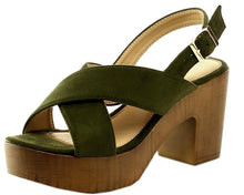 Refresh Footwear Women's Crisscross Slingback Platform Heeled Sandal