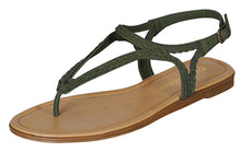 City Classified Women's Woven Braided Rope Cutout Boho Thong Sandal