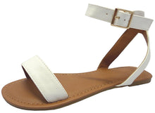 Wild Diva Women's Strappy Ankle Wrap Flat Sandal