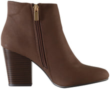Delicious Women's Port Almond Toe Stacked Heel Ankle Bootie