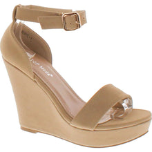 Top Moda Womens Beryl-1 Platform Wedge Fashion Sandals With Ankle Strap