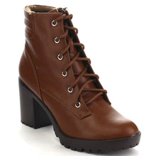 Breckelle's RANGER-21 Women's Basic Block Heel Lace Up Military Ankle Booties