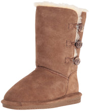 Bearpaw Girl's Lauren Youth Suede, Sheepskin Snow Boots