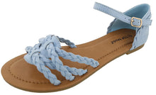Top Moda Women's Braided Strappy Flat Sandal