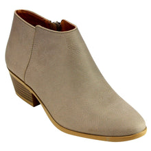 Soda Women's Round Toe Faux Suede Stacked Heel Western Ankle Bootie