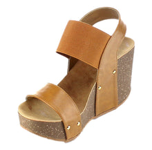 Refresh Women's Mara-10 Platform Cork Wedge High Heel Leather Sandal...