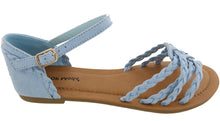 Top Moda Women's Braided Strappy Flat Sandal