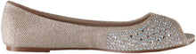 de Blossom Collection Women's Baba-29 Open Toe Rhinestone Ballet Flat