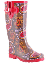 TWO Nomad Women's Drench Colorful Pattern Print Waterproof Rain Boots