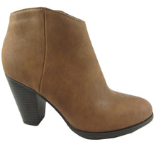 City Classified by Soda Women's Lavona Stacked Block Heel Ankle Bootie