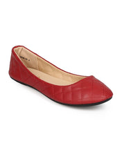 Refresh EE11 Women Quilted Leatherette Round Toe Slip On Ballet Flat