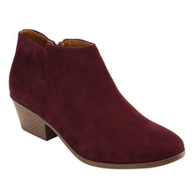 Soda Women's Round Toe Faux Suede Stacked Heel Western Ankle Bootie