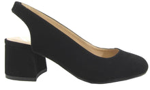 City Classified Women's Slingback Round Toe Block Heel Sandal Pump