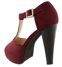 Top Moda Women's Peep Toe T-Strap Buckle Platform High Heel Sandal