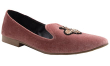Qupid Women's Beaded Slip On Smoking Loafer Flat