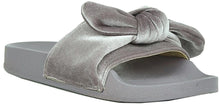 Refresh Footwear Women's Velvet Bow Slip On Slide Sandal