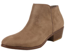 Wild Diva Women's Round Toe Stacked Heel Low Heel Western Ankle Bootie