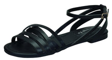 Breckelles Women's Strappy Ankle Wrap Buckle Flat Sandal