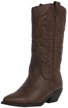 Soda Women's Reno Western Cowboy Pointed Toe Knee High Pull On Tabs Boots